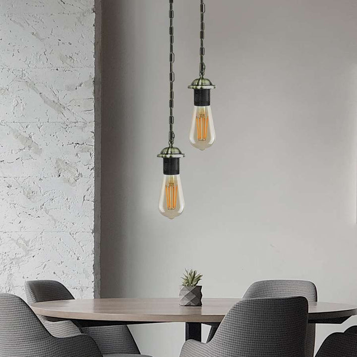 Single ceiling pendant light E27 base hanging chain light~ 5128 - GlenGiftsuk