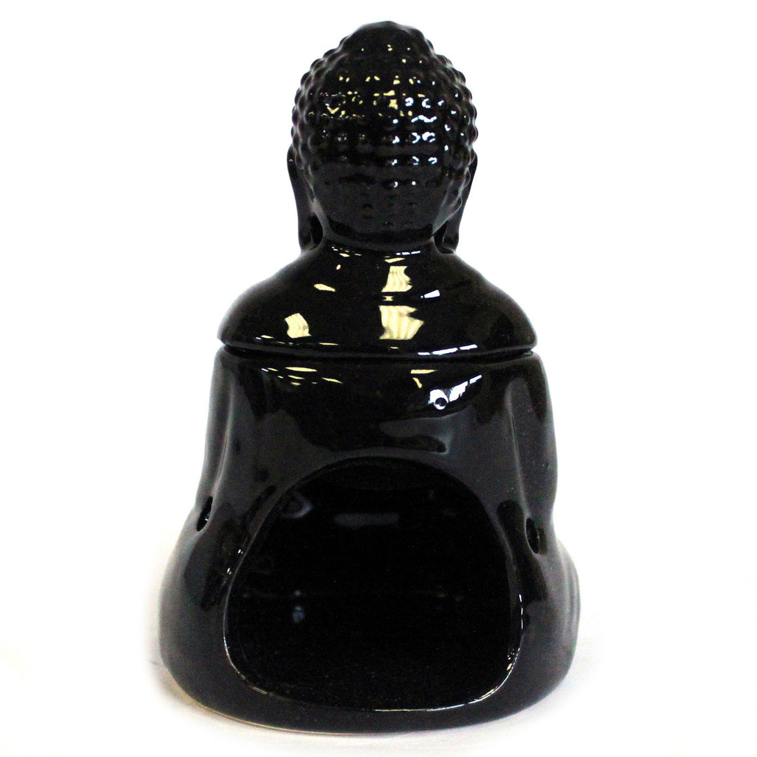 Sitting Buddha Oil Burner - Black - GlenGiftsuk