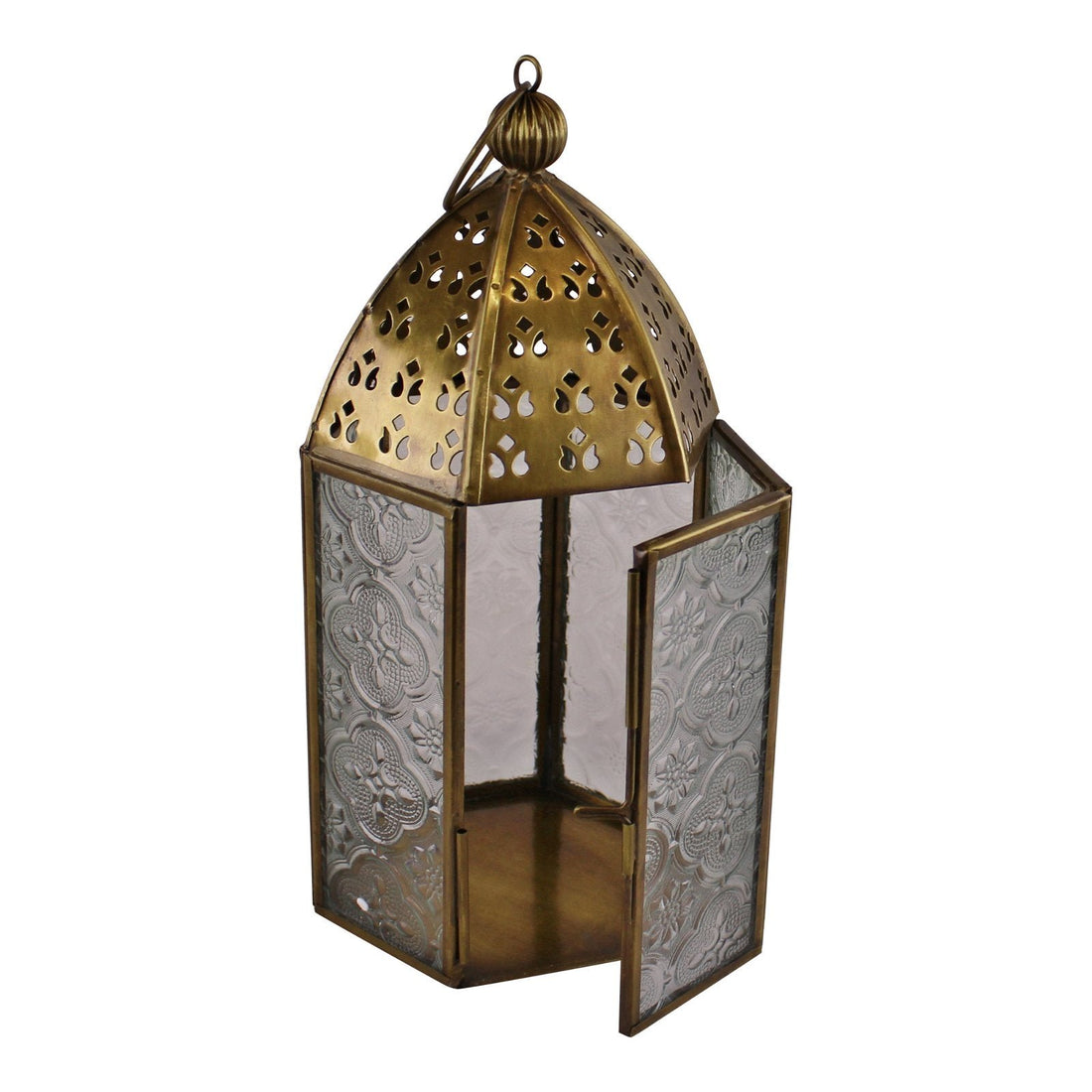 Small Gold Metal Moroccan Style Kasbah Candle Lantern - GlenGiftsuk