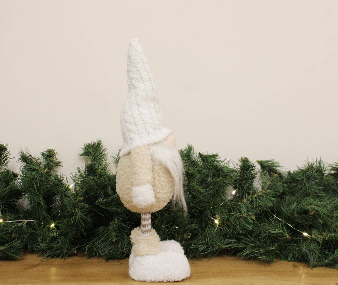 Standing Gonk With White Knitted Hat - GlenGiftsuk