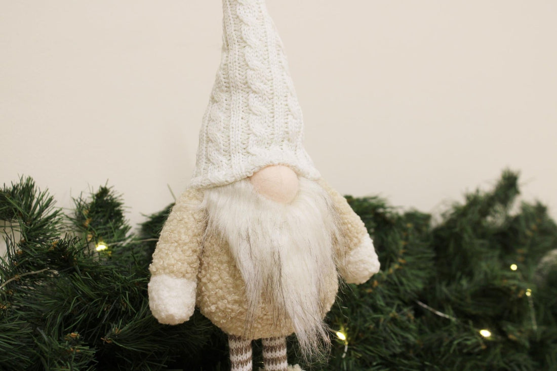 Standing Gonk With White Knitted Hat - GlenGiftsuk