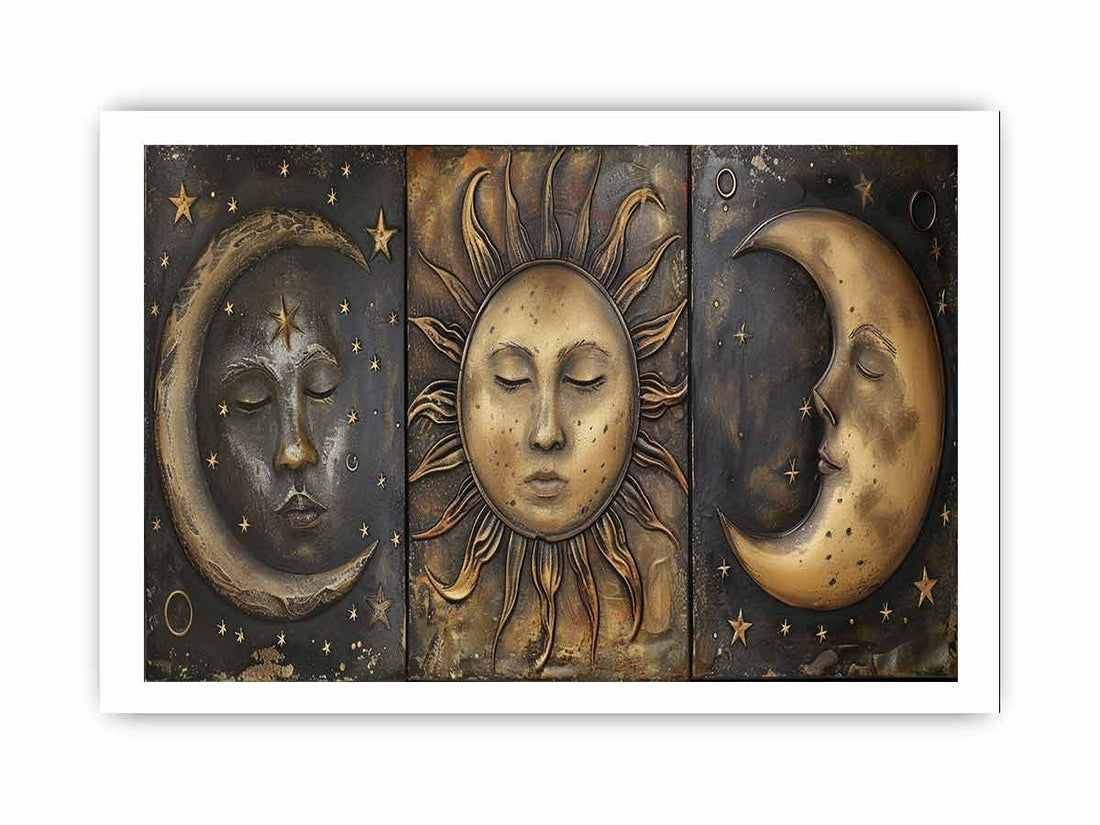 Sun Moon Framed Print Framed print - GlenGiftsuk