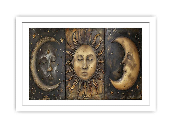 Sun Moon Framed Print Framed print - GlenGiftsuk