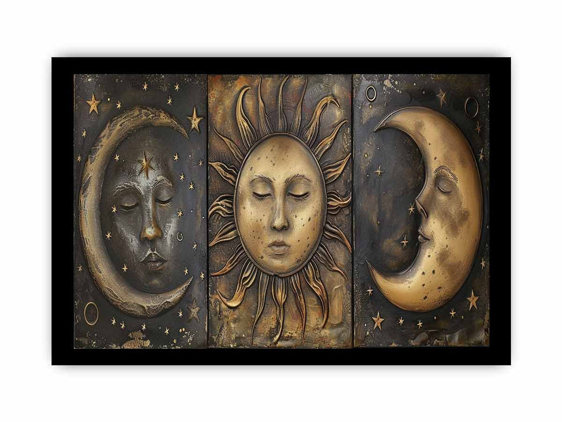 Sun Moon Framed Print Framed print - GlenGiftsuk