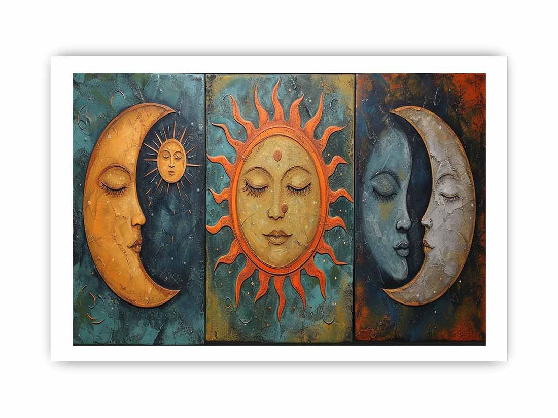 Sun Moon Framed Print Print - GlenGiftsuk