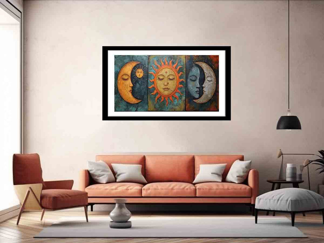 Sun Moon Framed Print Print - GlenGiftsuk