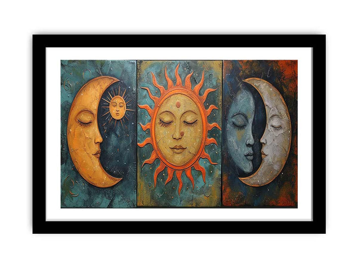 Sun Moon Framed Print Print - GlenGiftsuk