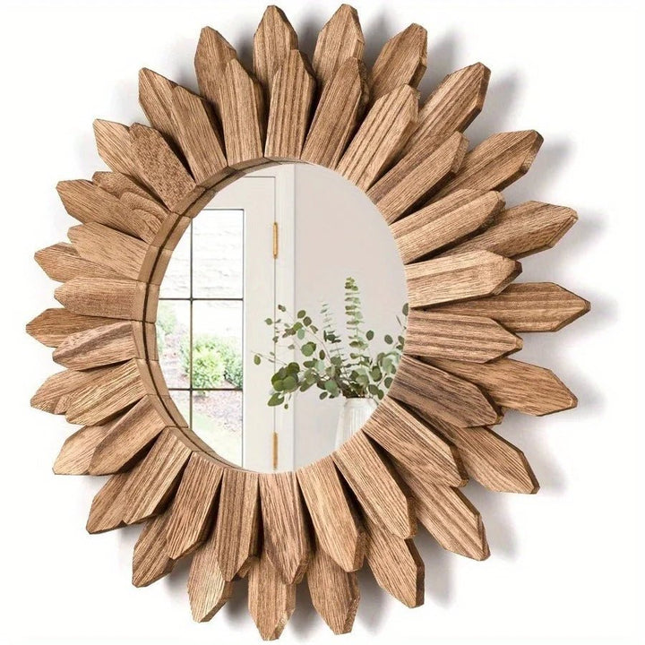 Surya Rustic Wood Mirror - GlenGiftsuk