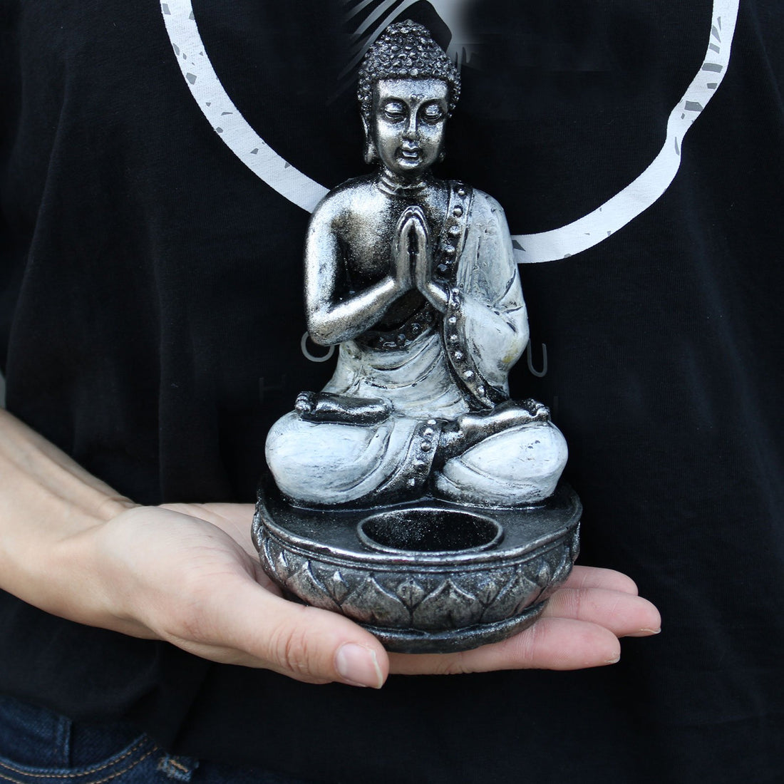 Teal & Gold Buddha - Medium - GlenGiftsuk