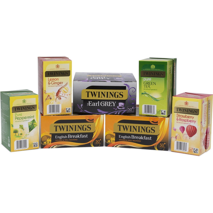 Twinings Tea Bags Individual Enveloped Tagged Customer Favourites Variety Pack - GlenGiftsuk