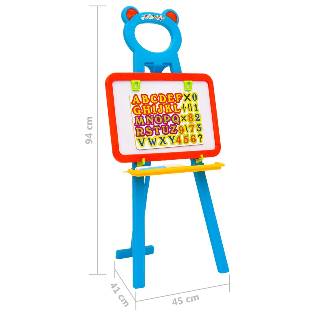 vidaXL 2 - 1 Children Easel with Chalkboard and Whiteboard - GlenGiftsuk