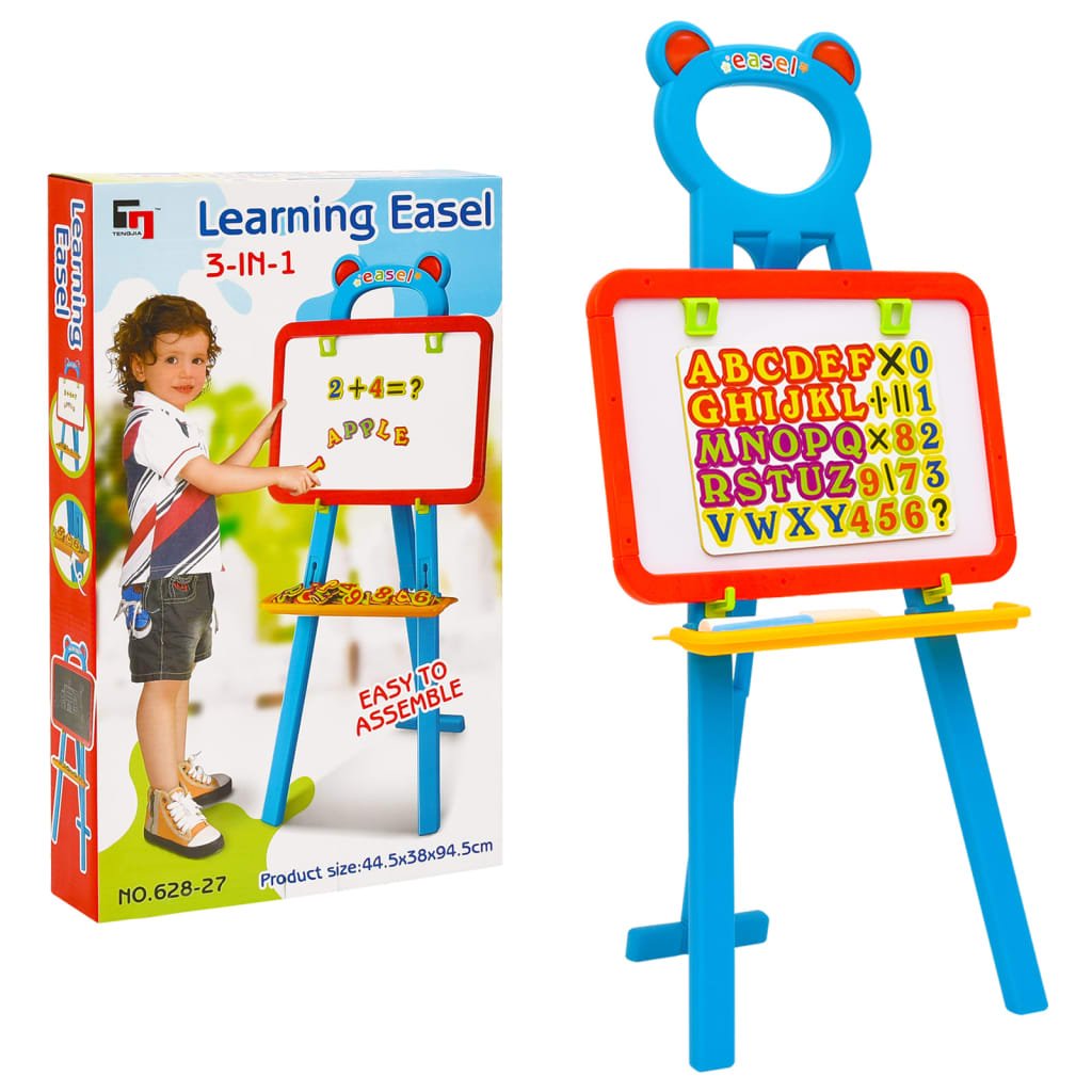 vidaXL 2 - 1 Children Easel with Chalkboard and Whiteboard - GlenGiftsuk