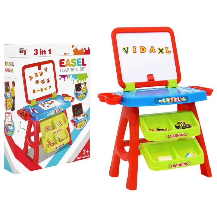 vidaXL 3 - 1 Children Easel and Learning Desk Play Set - GlenGiftsuk