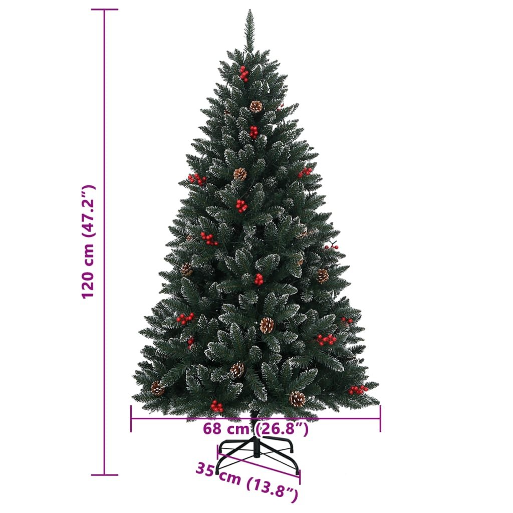 vidaXL Artificial Christmas Tree 150 LEDs 120 cm - GlenGiftsuk