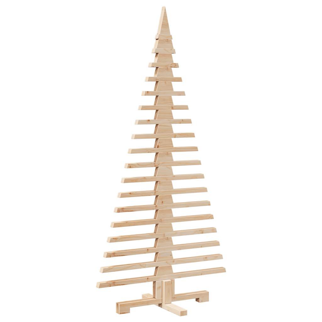 vidaXL Wooden Christmas Tree for Decoration 150 cm Solid Wood Pine - GlenGiftsuk