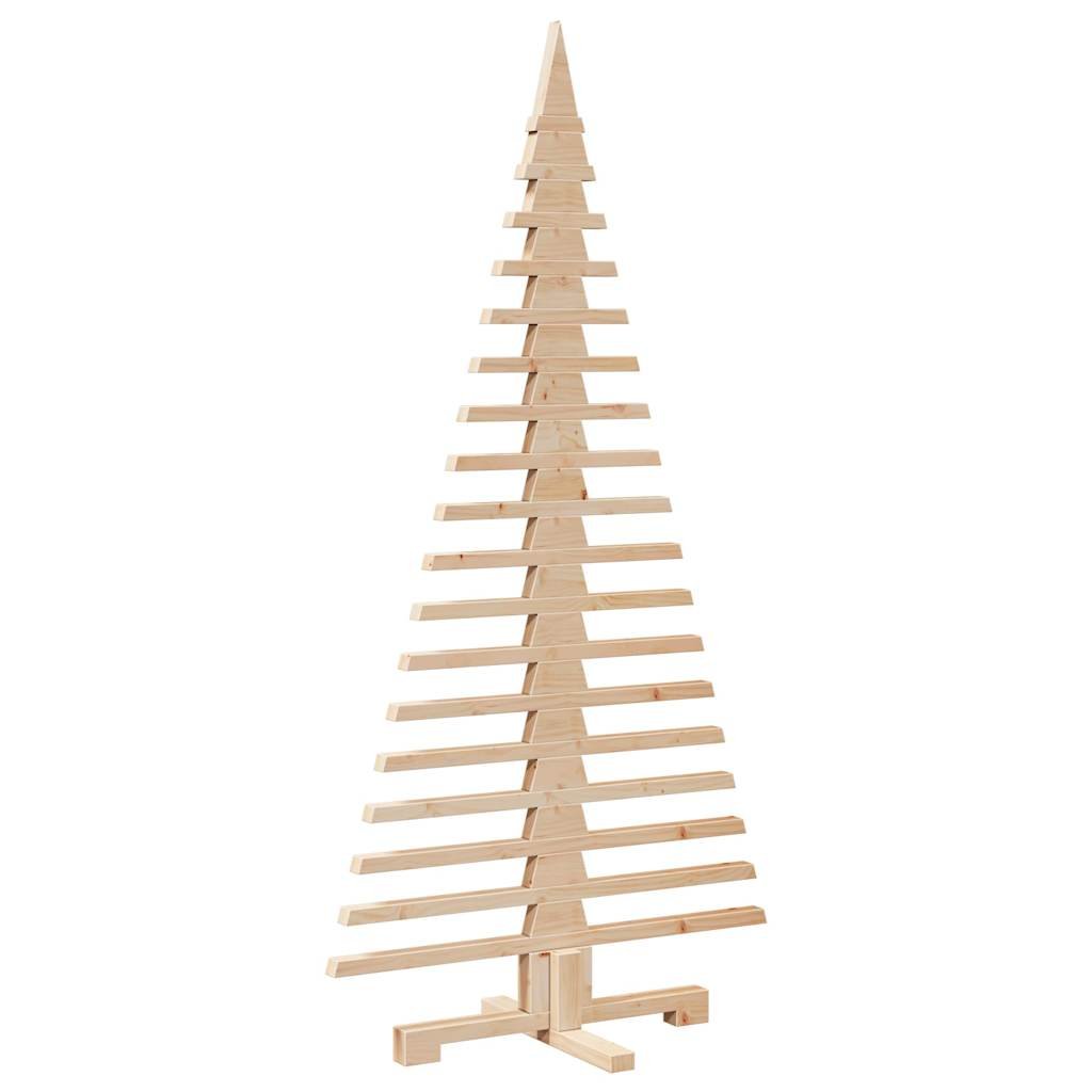 vidaXL Wooden Christmas Tree for Decoration 150 cm Solid Wood Pine - GlenGiftsuk