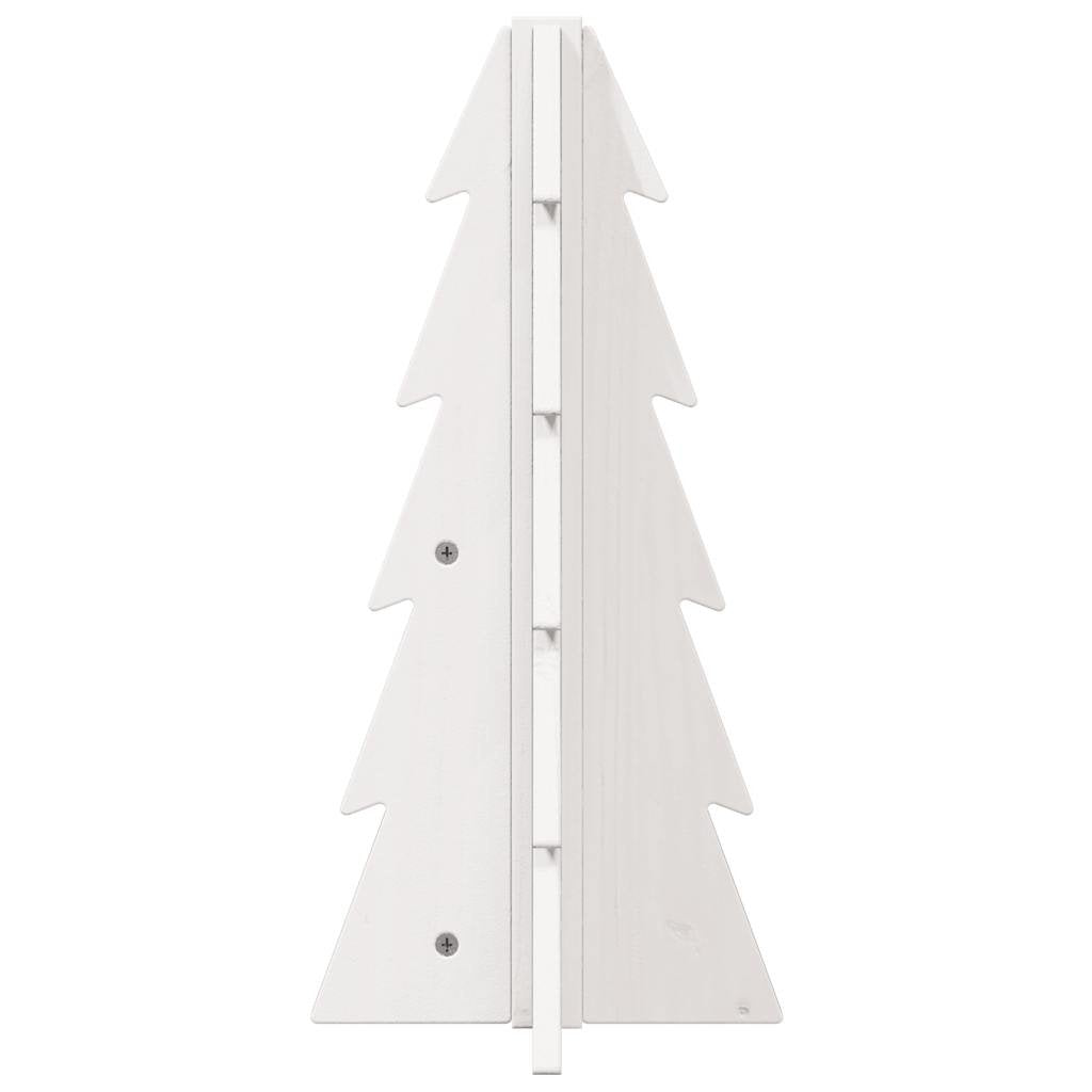 vidaXL Wooden Christmas Tree for Decoration White 49 cm Solid Wood Pine - GlenGiftsuk