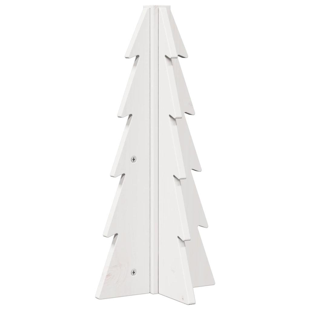 vidaXL Wooden Christmas Tree for Decoration White 49 cm Solid Wood Pine - GlenGiftsuk