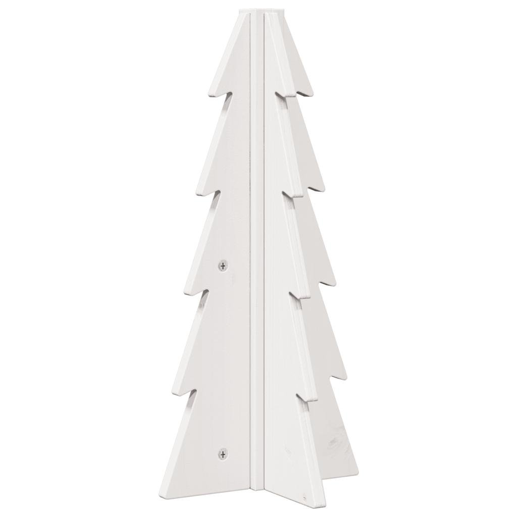 vidaXL Wooden Christmas Tree for Decoration White 49 cm Solid Wood Pine - GlenGiftsuk