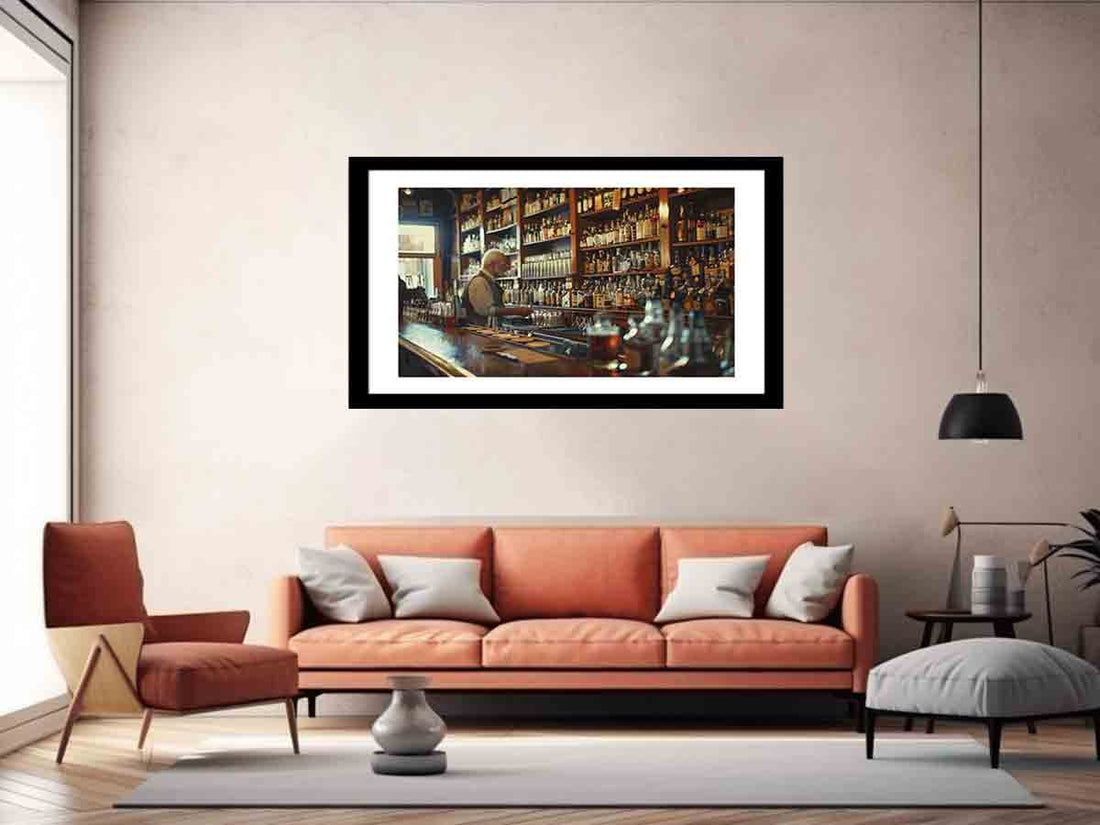 Vintage Bar Framed Print - GlenGiftsuk