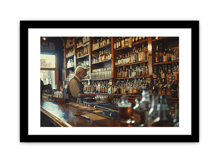 Vintage Bar Framed Print - GlenGiftsuk