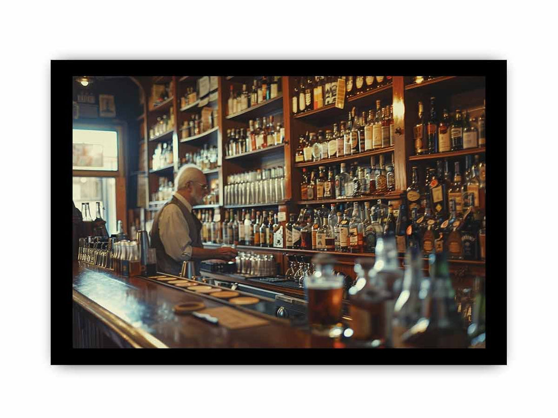 Vintage Bar Framed Print - GlenGiftsuk