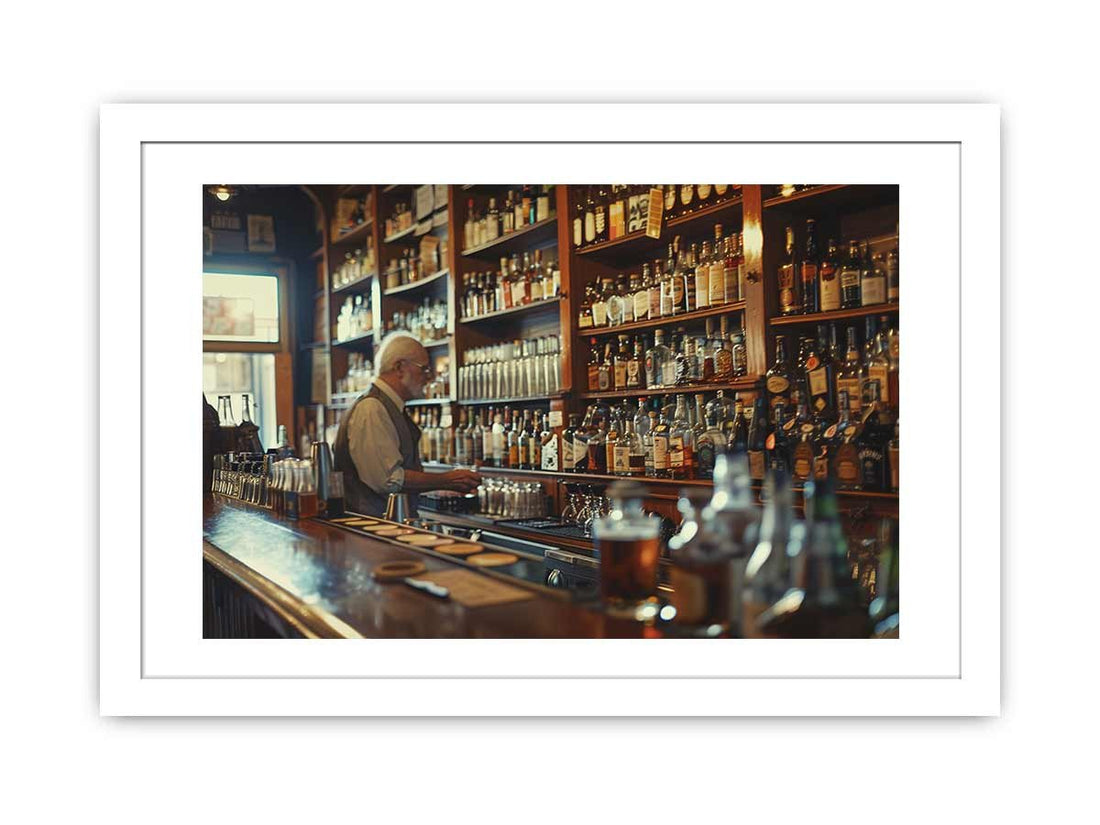 Vintage Bar Framed Print - GlenGiftsuk