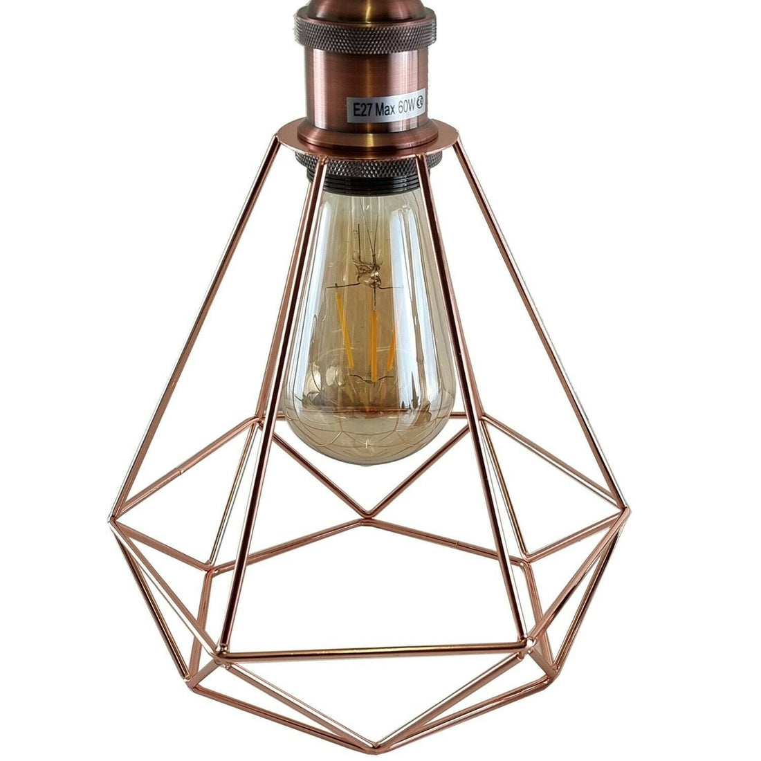 Vintage Retro Industrial Geometric Cage Ceiling Light Shade Flush Mount Light UK~3669 - GlenGiftsuk