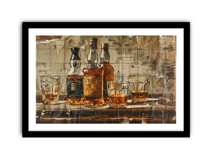 Vintage whiskey Framed Print - GlenGiftsuk