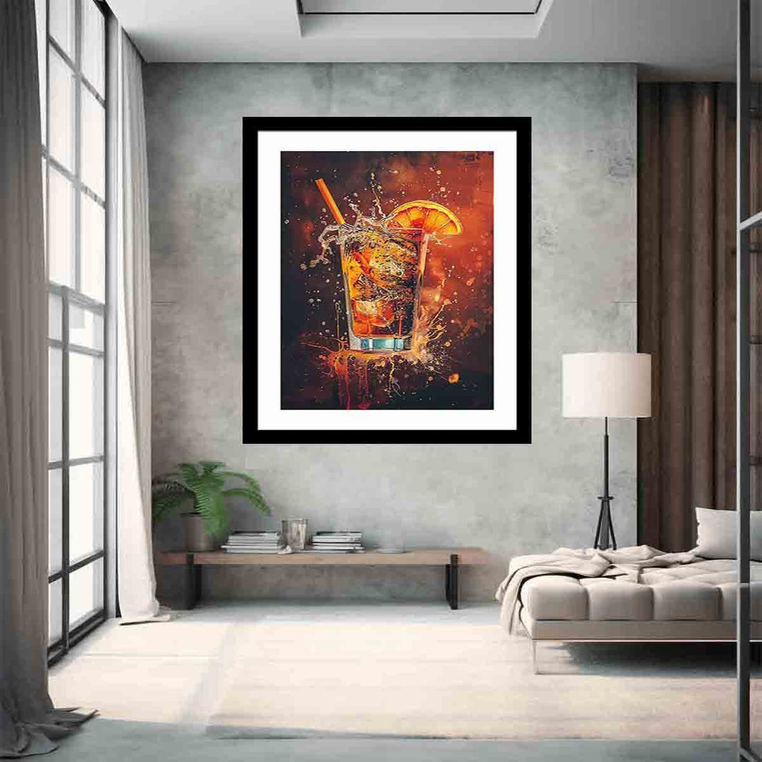 Whiskey Glass Framed Print - GlenGiftsuk