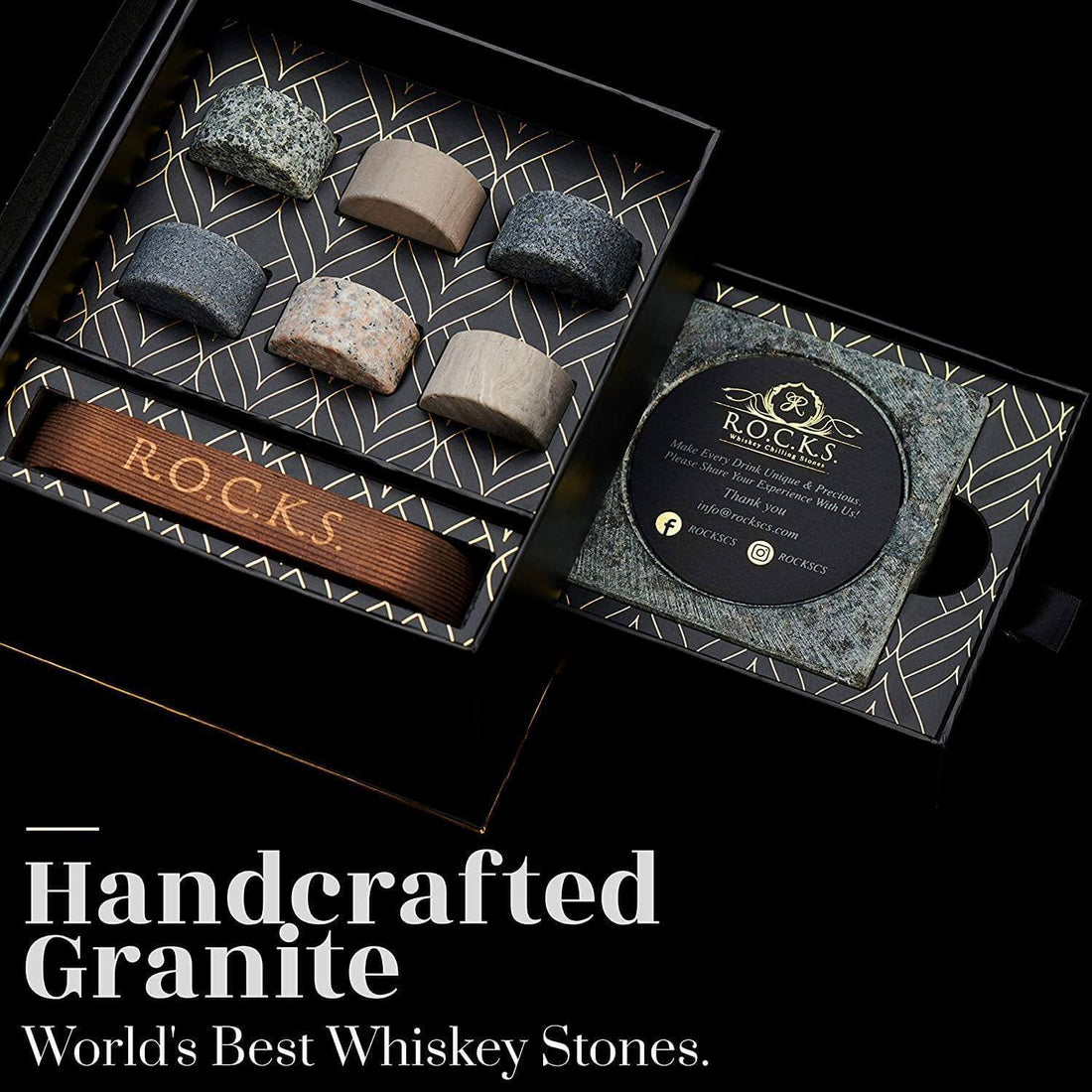 Whiskey Stones Gift Set with Cigar Cutter & Cigar Ashtray - GlenGiftsuk