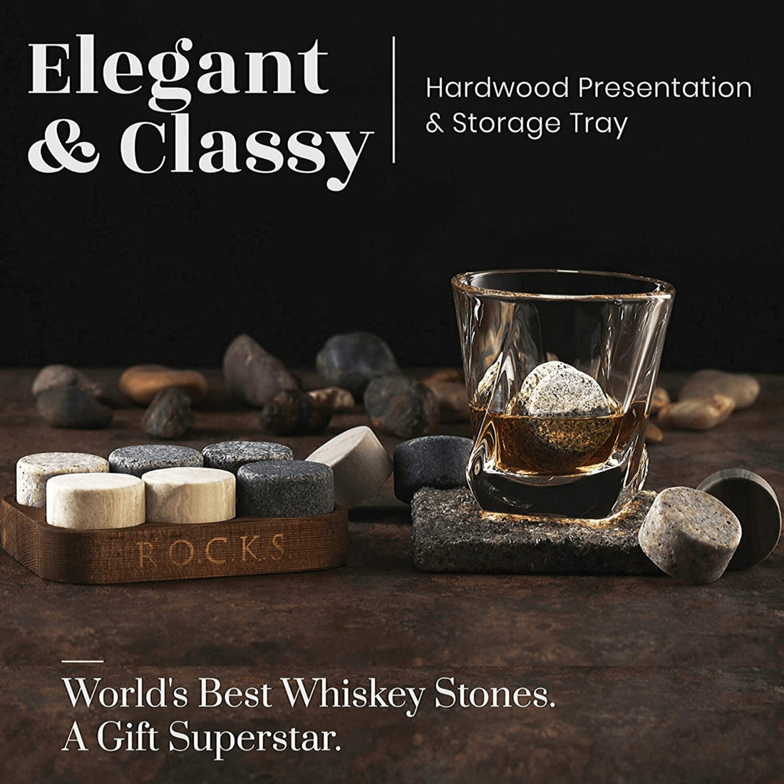 Whiskey Stones & Kentucky Bourbon Barrel Aged Coffee Tasting Gift Set - GlenGiftsuk