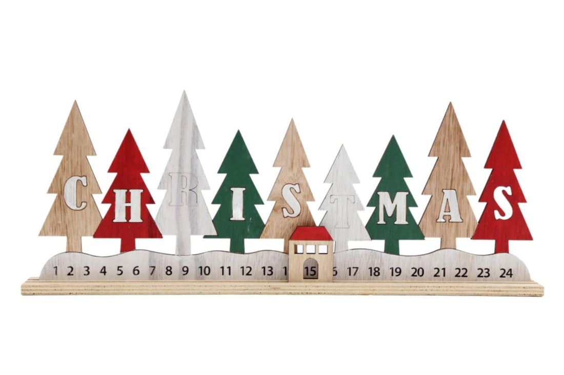 Wooden Christmas Tree Advent - GlenGiftsuk