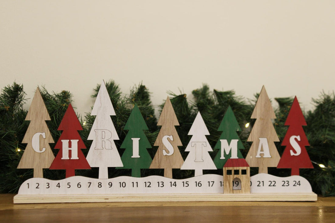 Wooden Christmas Tree Advent - GlenGiftsuk