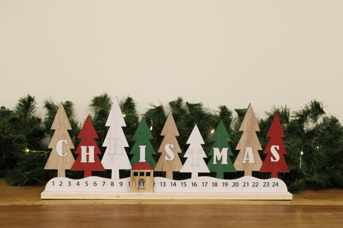 Wooden Christmas Tree Advent - GlenGiftsuk