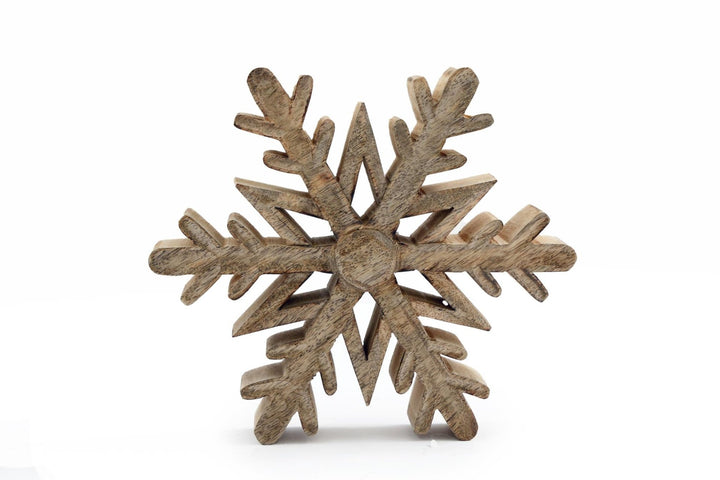 Wooden Snowflake Decoration - GlenGiftsuk