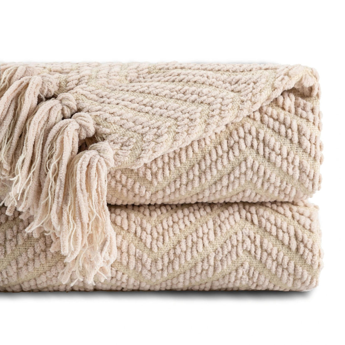 Ziz - Zag Chielina Knitted Throw Blanket - GlenGiftsuk